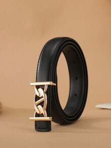 Metal Buckle Leather Belt, Versatile, Practical, Minimalist Design - Multicolor - View 9