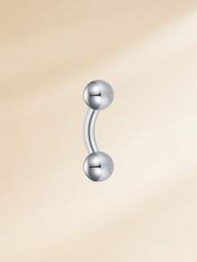 CIZME 14G 316L Stainless Steel Navel Ring, Eyebrow Ring, Earrings, Vertical Lip Ring, Ear Cartilage Ring, Earrings, Suitable For Women And Men - Silver - View 4