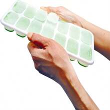 2 Pieces Silicone Ice Cube Trays With Lid, Ice Cube Mould, LFGB Certified, Square Ice Cube Trays Easy To Remove - Multicolor - View 3