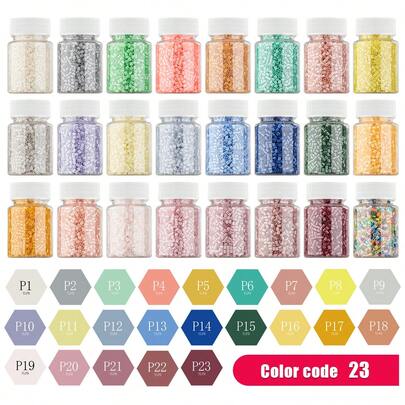 24 colores 2.6mm 2000 piezas Kit de Cuentas Perler, Suministros de manualidades DIY para principiantes para hacer llaveros decorativos, Conjunto esencial con estilo