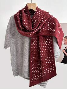 1 Piece High-End Silk Light Luxury Scarf, Premium Scarf, Long Necktie Ribbon, Versatile Double-Layered Bias-Cut Scarf, Headband, Holiday Gift - Multicolor - View 3