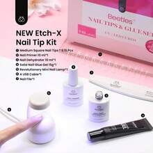 Beetles Gel Nail Kit Short Almond Gift Spree Easy DIY Extension Set Gift For Women - Square Medium 576pcs(Etch-x Nail Kit) - View 7