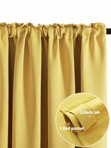 Juego de paneles de cortina disponible en 4 paneles y 1 pieza/2 piezas: cortinas con ojales o lazos posteriores, con ganchos, cortinas opacas de unicolor con aislamiento térmico para sala de estar, oficina, dormitorio, cocina y diversos espacios - Beis - Ver 24