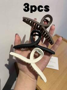 Juego de 3/1 pinzas para el cabello de mujer de plástico mate, en marrón y negro, de tamaño grande, con diseño elegante y multifuncional, adecuadas para peinados diarios, lavado de cara y maquillaje, accesorios para el cabello con estilo Y2K, pinzas para el cabello elegantes, accesorios para el cabello femeninos de moda para otoño e invierno, dulces y elegantes. - Multicolor 2 - Ver 13