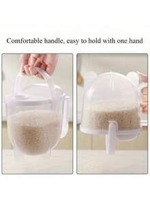 1pc - Rice Strainer - Used For Draining And Rinsing Rice, Allowing You To Wash Rice, Fruits And Vegetables Without Touching Water. Made Of Transparent PP Material, Includes Rice Strainer, Grain Cleaning Filter, Detachable Colander And Fruit/Vegetable Washing Tool. Thickened Plastic Material, Suitable For Washing Rice, Fruits And Vegetables. - Multicolor - View 9