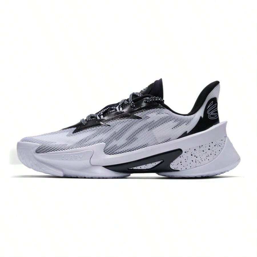 Under Armour Giày bóng rổ thường ngày nhẹ và thoải mái mùa xuân 2026 3027983-101, Unisex - Trắng/Đen - Xem 1