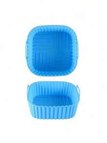 1/2 Khay nướng bằng silicon dùng cho nồi chiên không dầu, chịu nhiệt cao, khay hấp silicon chuyên dụng để nướng bánh. - Nhiều màu - Xem 5