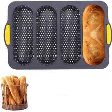 硅胶吐司面包模具，可烘焙法棍/热狗面包，不粘易清洗耐热硅胶吐司面包模具 - 灰色 - 查看 8