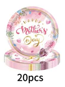 Bộ đồ ăn dùng một lần 81 món với chủ đề bó hoa hồng Ngày của Mẹ bao gồm 20 đĩa ăn tối, 20 đĩa tráng miệng, 20 cốc giấy, 20 khăn ăn và một khăn trải bàn. Bộ đồ ăn tiện dụng này rất phù hợp cho cắm trại, dã ngoại, tiệc nướng ngoài trời, đám cưới và tiệc sinh nhật. - Nhiều màu - Xem 14