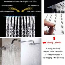 8"Shower Head Stainless Steel Rainfall Overhead Large Bathroom Square - A - View 6