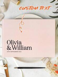 Personalized Wedding Guest Signature Book, Customizable With Letter Names, Wedding Commemorative Photo Album, Unique Custom Keepsake Gift For Couples - Multicolor - View 3