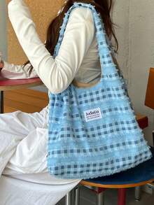 百搭时尚清新甜美通勤单肩包 - 薄荷藍 - 查看 1