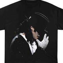 Glove Streetwear Tee Shirt, Unisex Y2K Shirts - 黑色 - 查看 1