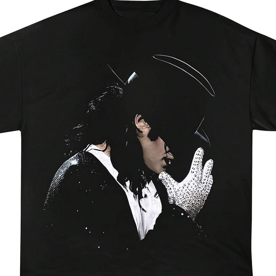 Glove Streetwear Tee Shirt, Unisex Y2K Shirts - 黑色 - 查看 1