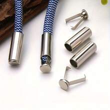 6/12/20Pairs Metal Rope Buckle Hoodie Pants Waistband Cap Rope Pendant Clip Buckle Rope End Clasp Accessories Metal Hanging Plated Bell For Sweatshirt Pants Head Cap Rope Button Decorative Buckle Rope Stop Buckle - Multicolor - View 3