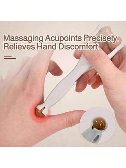 4/2/1pc Natural Wooden Acupressure Massage Roller - Portable Soothing Finger Massager, Double-Sided Hardwood Massage Roller Tool For Relieving Finger Trigger, Hand Discomfort And Stress, Back To School Season, Suitable As Gift For Women, Friends, Mothers, Fathers