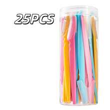 12/15/25片装眉毛修剪器，带收纳盒，脱毛剃须刀片，修剪工具，带容器，面部眉毛修剪器 - 多色 - 查看 8