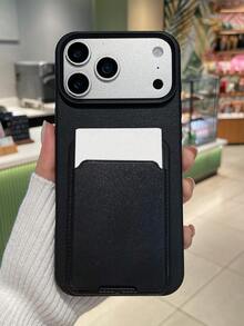 黑色荔枝纹二合一卡槽手机壳，简约商务风，防指纹防摔防刮，适合日常通勤/送礼，兼容和Galaxy手机 - 黑色 - 查看 9