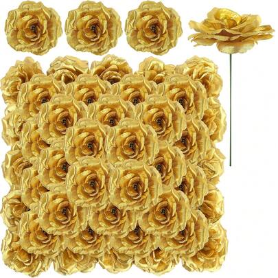 10 PIEZAS de Flores de Seda Artificial - Rosas Grandes, Ramo Simulado, Adecuado para el Hogar, Comedor, Sala de Estar, Decoración de Jardín al Aire Libre, Usado para Bodas, Jardín Familiar y Decoración de Fiestas, Flores Artificiales, Flores de Boda, Ramo de Novia, Suministros de Boda, Decoración de Boda, Flores Decorativas, Decoración de Primavera