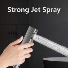 High Flow Shower Head With 4 Adjustable Spray Modes, Multifunctional Bathroom Shower Set - Grey - View 8