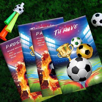 A5卡通足球主题厚纸笔记本，文具奖品便签本，返校礼物，世界杯纪念小礼物