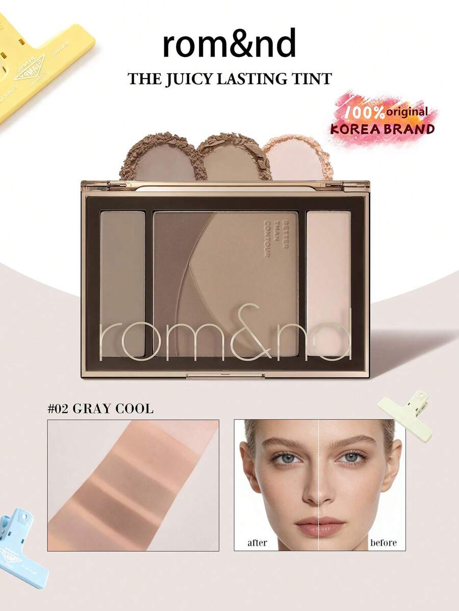Rom&nd Contour Makeup Mousse, Skin Softening, Sculpting Contour, Layerable, 3D Facial Shaping, Suitable For Dry Skin, Multi-Functional For Nose, Cheeks, Hairline, Magnetic Case Design, Color Intensity Guide, 5 Minute Sculpting, 20.5g/0.72oz | Korean Cosmetics | Korean Beauty - 02 - 查看 1
