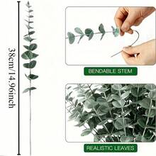40件装 2种混合人造桉树叶枝，包括人造银元桉树叶、满天星花束、仿真绿植喷雾，适用于婚礼花束、中心装饰、花艺布置等，桉树叶枝，带浆果的仿真绿植，适用于婚礼花瓶、花束、家居花艺装饰、插花等。 - 綠色 - 查看 10