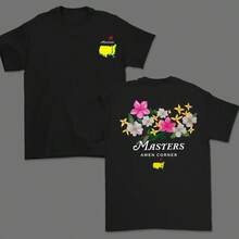 Amen Corner T-Shirt, Soft Vintage Cotton T-Shirt, Breathable Classic Collar, Men's Casual Wear, Sports Gift 7QW1 - 黑色 - 查看 6