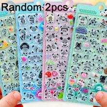 3D Crystal Panda Sticker With Food Design, Suitable For Phone Case Decoration And DIY Crafts - Multicolor - View 7