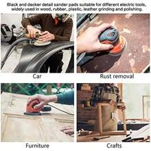 60pcs Triangle Sanding Pads, 6-Hole Sandpaper 60/80/120/180/240/320 Grit, Suitable For Triangle Sander/Multi-Function Sander - Multicolor - View 5