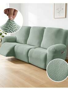 3 Seater Recliner Sofa Covers Stretch Jacquard Reclining Couch Covers For Reclining Sofa Relax Armchair Slipcovers Furniture Covers - Multicolor - View 10