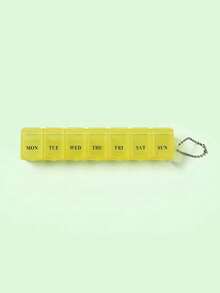 Organizador de pastillas portátil de 7 días con tapa, caja de almacenamiento transparente con 7 compartimentos, pastillero de plástico dividido, dispensador de medicamentos de 7 días, organizador de medicamentos, caja rectangular a prueba de humedad con ranuras diarias, conveniente para viajar - Multicolor - Ver 9