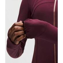 Lululemon Define Cropped Jacket Nulu LW3HWES - Burgundy Bay/Rose Gold - View 3