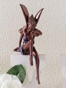 迷人的花园仙女雕像 - 独特设计的树脂天使摆件，白色翅膀搭配蓝色点缀，是花园、露台和户外装饰的完美之选 - 理想的情人节礼物，无需电池，仙女花园配件 - 彩色 - 查看 19