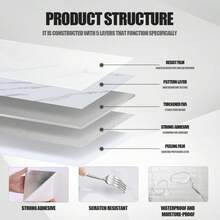 Gạch ốp tường tự dính, giấy dán tường giả gạch men, decal dán tường bóng, có thể tháo rời, thích hợp cho việc cải tạo tường nhà bếp và phòng tắm, chống thấm nước, chống dầu và chịu nhiệt. - Gạch men giả SDN-1023 - Xem 5