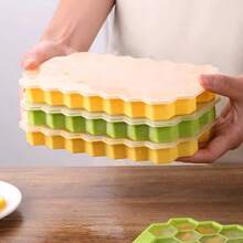 1pc Silicone Honeycomb Ice Cube Tray With Lid, Easy Release Ice Cube Maker, Homemade Ice Block Mold, 37 Grids Ice Cube Trays For DIY Popsicle - Multicolor - View 5