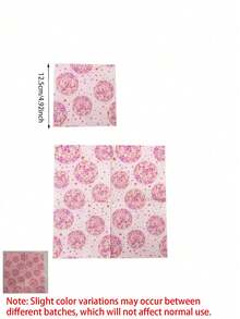 20张粉色迪斯科派对餐巾纸，印有迪斯科球和星星图案，双层耐用纸质，适用于80年代主题生日派对、婚礼、新年夜、情人节和其他节日庆祝活动。 - A - 查看 7