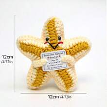 1pc Handmade Crochet Starfish Doll, Conveys Sincerity And Encouragement. These Crocheted Dolls Will Make Me Or Someone I Care About Happy. It Is Not Only A Gift For Myself, But Also A Unique Gift For Friends Or Family. - Multicolor - View 2