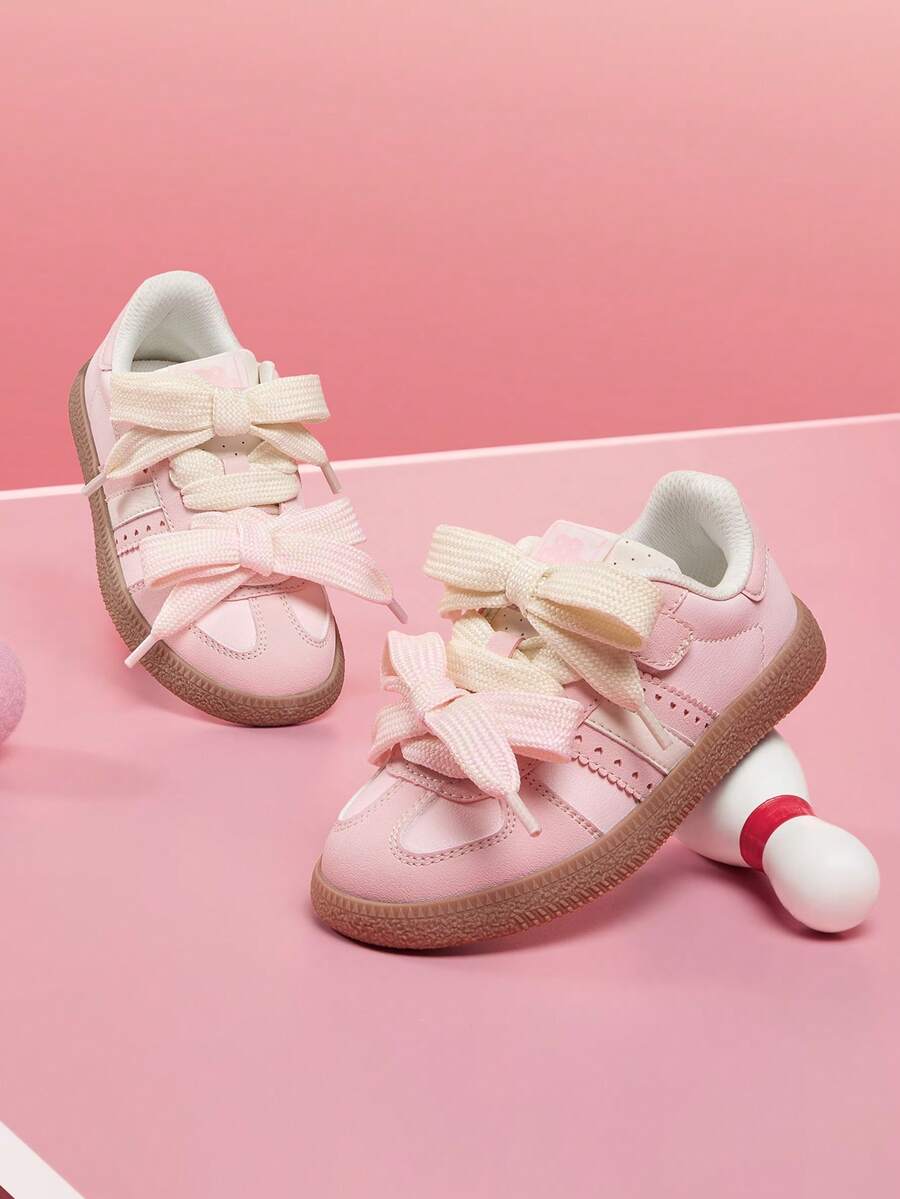 Balabala Zapatos deportivos para niñas, zapatos casuales clásicos y transpirables, zapatos de estudiante de moda - blanco rojo - Ver 1