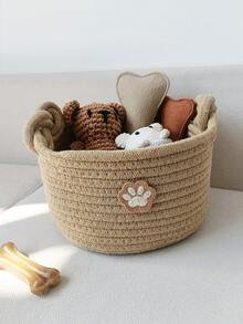 1 chiếc Giỏ đựng đồ đa năng có thể gấp gọn và giặt được, dùng để đựng đồ dùng cho thú cưng, đồ dùng trên bàn làm việc, đồ dùng vệ sinh cá nhân, đồ chơi, quần áo, giỏ đan dùng trong nhà để đựng quần áo thú cưng, đồ ăn vặt, đồ chơi, giúp sắp xếp đồ đạc lộn xộn trong phòng trẻ em. - Nhiều màu - Xem 12