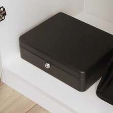 12" Security Cash Document Storage Safety Deposit Secure Lock Key Safe Box Metal - A - View 5