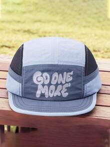 1顶男女通用韩版夏季速干字母印花棒球帽，短帽檐运动帽 - 灰色 - 查看 10