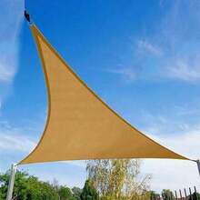 Toldo de sombra exterior triangular para patio o jardín, 3*3*3 m - Amarillo - Ver 5