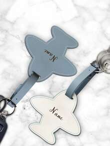 Personalized Airplane Luggage Tag, Minimalist Travel Suitcase ID Label Customized Name Text, Durable Portable Travel Identification Tag Accessory Suitable For Luggage, Backpack, Handbag And Tote, Practical Travel Necessity, Ideal Travel Gift For Ladies, Gentlemen, Friends, Couples And Travel Enthusiasts, Perfect Graduation, Birthday, Holiday Gift - Multicolor - View 3