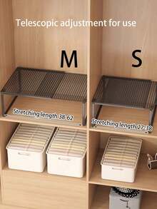 Heavy Duty Adjustable Expandable Wardrobe Storage Rack - Space Saving Stackable Metal Shelving Unit With Polished Surface, No Assembly Required. Ideal For Kitchen, Bedroom, Office Desk Organization, Multi-Purpose Shelves, Shoe Rack, Utility Rack, Closet Organizer, Cabinet Divider, Cabinet Storage And Organization. - Multicolor - View 5