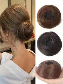 Búi tóc giả điều chỉnh được, dụng cụ tạo búi tóc bồng bềnh, phụ kiện tóc, dụng cụ tạo búi tóc hình bánh donut tự nhiên HA2731 - Nhiều màu - Xem 7