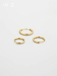 1pc 925 Sterling Silver 16G Helix Twin Clicker Hoops - Cartilage Helix Piercing Fine Jewelry - Hinge Hoop Rook Hoop, Conch Hoop, Hoop Earring, Septum Clicker Ring Daith Hoop Tragus Hoop Hinged Segment Nose Ring, 3 Size Options(10mm,11mm,12.5mm), Suitable For Women For Daily Wear - Heavy Circle - View 6