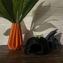 Reptilien Kletterpodest, Versteck-Höhle für Geckos, Terrarium Dekoration, Schildkröten Sonnenplattform, Reptilien Versteck, Kleintier Schildkröten Haus, Aquarium Dekoration - Übersicht 5