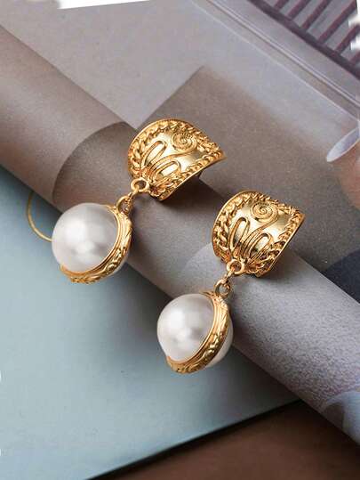 1 对复古波西米亚风格优雅独特几何镀金金属吊坠耳环，适合女性日常、节日、派对、婚礼、订婚、旅行、节日、送给好朋友的礼物、珠宝