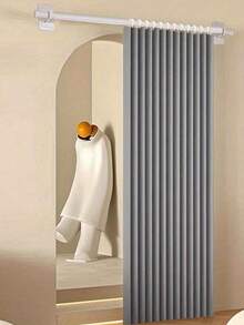 Foldable Shower Curtain, Waterproof Thickened Bathroom Partition Curtain, Invisible Bedroom Hanging Curtain For Wet And Dry Separation - F - View 6